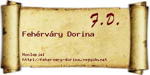 Fehérváry Dorina névjegykártya