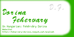 dorina fehervary business card